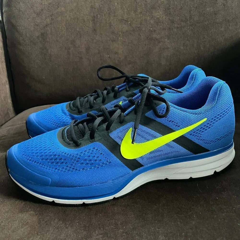 NEW Nike Air Pegasus 30 Running Trainers 2013 Blue Black Volt 599205-405 13 US